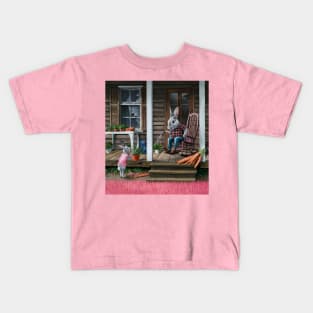 Rabbit living on the farm Kids T-Shirt